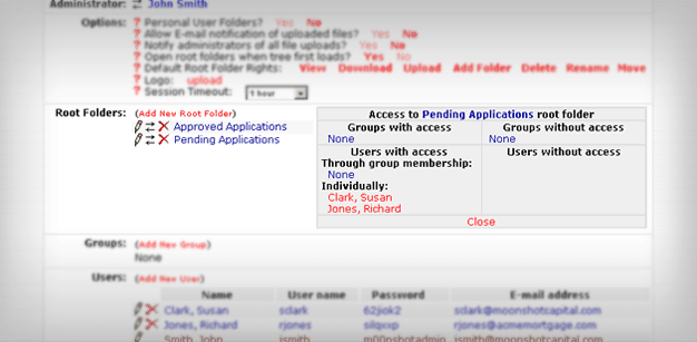 We've given both users access to this Root Folder.
