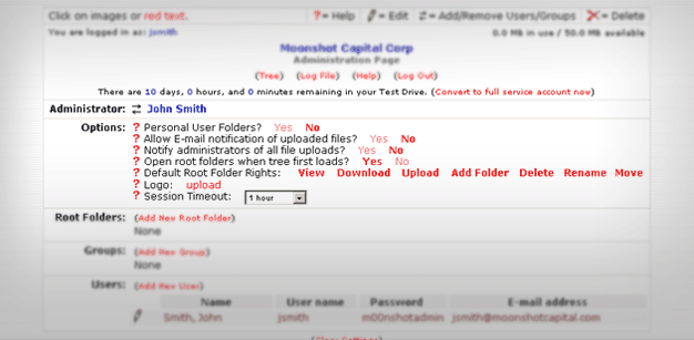 Administrators and Options on your Administration Page.